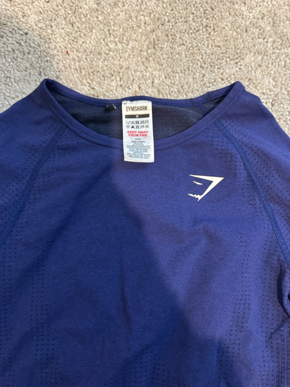 Gymshark Deep Blue Seamless Performance Top